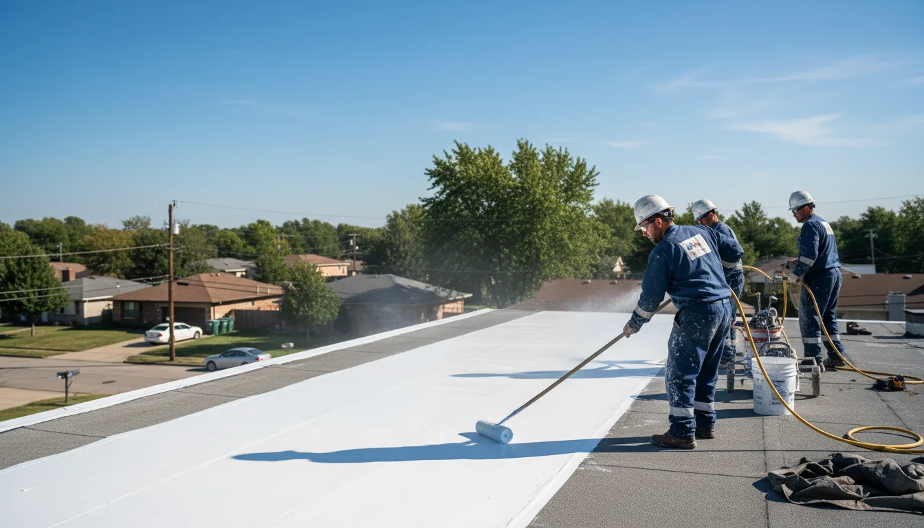 Commercial roof coating in Fernwood, MS near me